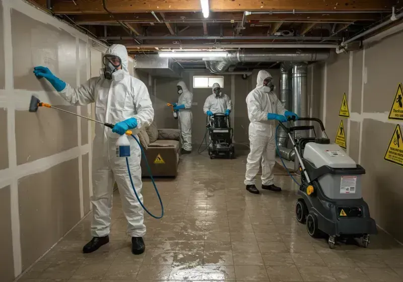 Basement Moisture Removal and Structural Drying process in Croom, MD